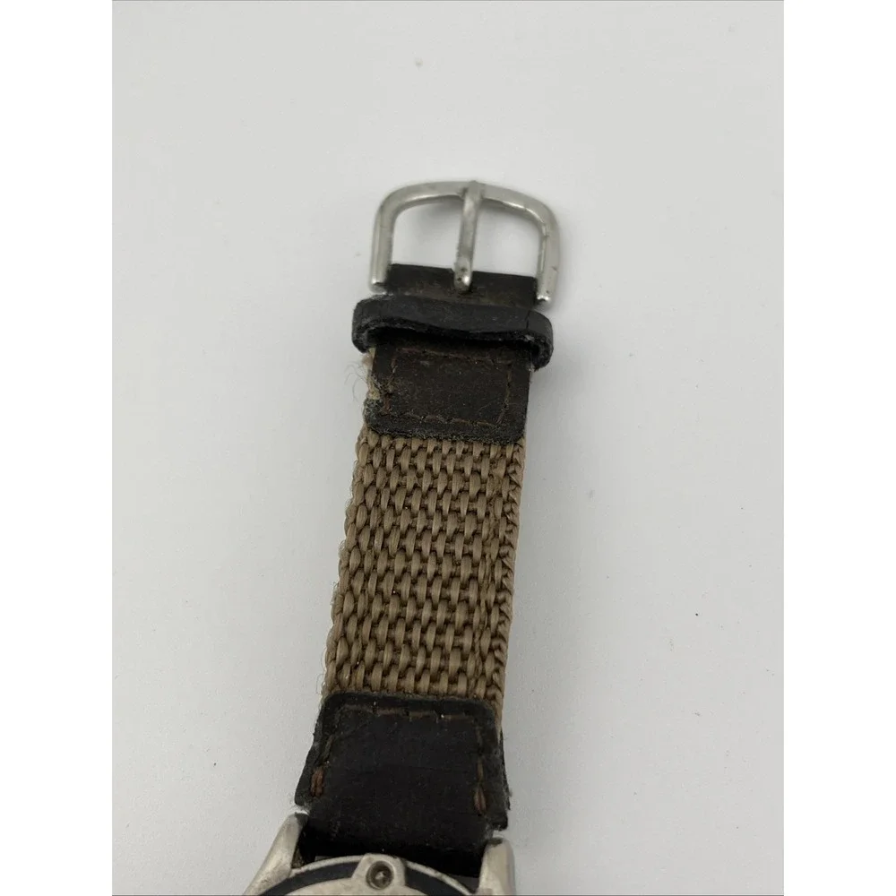 Vintage ABC Sports Watch Women 33mm Case Brown Nylon Band-‎ New Battery